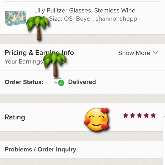 🌴 Lilly Pulitzer Wine Glass Set, Stemless - Picture 3 of 3